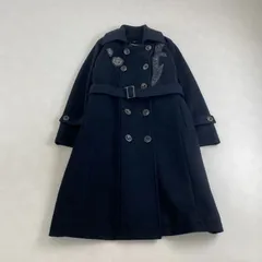 VALENZA ロングコート 大きいサイズ 44 バレンザ カシミヤ混 ベルト トレンチ 希少デザイン マキシ丈 2XL 3XL相当