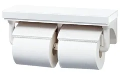 Color:ホワイト LIXIL(リクシル) INAX 棚付2連紙巻器 ホワイト CF-AA64KU/WA