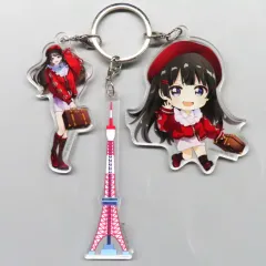 【中古】キーホルダー 月ノ美兎 ご当地3連キーホルダー 「バーチャルYouTuber にじさんじ7大タワーコラボ」