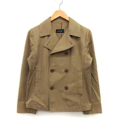 パドカレ pas de calais チェスター コート ショート丈 無地 シンプル ハトメ コットン 綿 38 ベージュブラウン 茶 /HT21のサムネイル