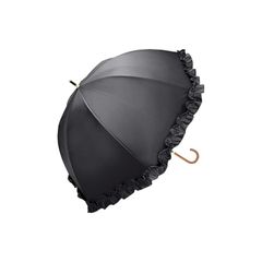 中谷 Natural Basic 晴雨兼用長傘 UVフリルドーム ブラック 【914-052】 手開き 親骨サイズ:50cm ブラックコーティング加工 1