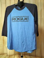 ROGUE ローグ ベースボールTシャツ 七分袖 ラグラン ロンT ブルー×ブラック