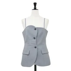 【美品】LE CIEL BLEU ルシェルブルー ビスチェ グレー サイズ:36(S) | 24春夏 ウェーブフロント ビスチェ | Wave Front Bustier | キャミソール ウール | 日本製 | トップス【レディース】【中古】のサムネイル