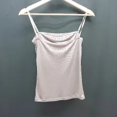 ◇ Abahouse Devinette クロップド キラキラ素材 薄手 夏コーデ ノースリーブ キャミソール 表記なし グレー レディース E  【1308160033012】のサムネイル