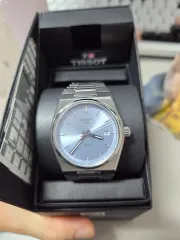 TISSOT PRX 40mm アイスブルー　中古 TISSOT ティソ PRX 自動巻 アイスブルーカメレオン文字盤 40mm