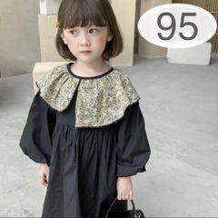 【人気商品】韓国子供服 　ベビー服 　女の子　秋冬　お出かけ　フォーマル　可愛い　花柄　ワンピース　サイズ95cm