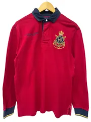 POLORALPH LAUREN (ポロラルフローレン) 長袖ラガーシャツ CUSTOM FIT 90S L レッド メンズ/045