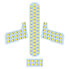 【人気商品】高輝度 6000K 室内灯 ホワイト 専用設計 内装 専用設計 5050 LED 3チップ SMD R2.6~ LED P15 4点セット e-POWER 取り扱い専用工具付 KICKS 取付簡単 (NISSAN ルームランプ キックス 日産キック