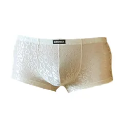 総レースボクサーパンツ メンズ 透け感 前閉じ 通気性 フィット ピッタリ セクシー メンズ下着 肌着 インナー 速乾　mk027