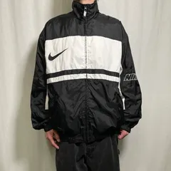 90年代 NIKE ナイキ ロゴ刺繍 ナイロンジャケット トラックジャケット メンズXL相当 