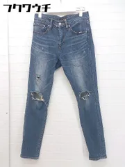 ◇ AZUL BY MOUSSY ウォッシュ加工 ダメージ加工 デニム ジーンズ パンツ サイズM インディゴ レディース 【1104010001343】