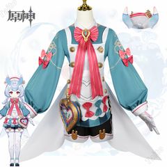 (ウィッグ、靴付き)原神 シグウィン コスプレ衣装 コス服 アニメ コスチューム Cosplay イベント パーティー 変装 文化祭 学園祭 仮装