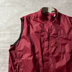 old GAP / nylon vest 【オールシーズン使える1枚、希少XXL】オールドギャップ古着ナイロンベスト赤　レイヤード　重ね着　Y2K 横ノリ　ストリート　テック　ノームコア　緩め
