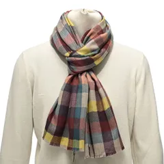 ETRO エトロ / ストール マフラー 秋冬 レディース 男女兼用 カシミヤ シルク チェック マルチカラー 407017のサムネイル