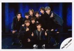 【中古】生写真(ジャニーズ) Hey! Say! JUMP/集合(9人)/横型・全身・衣装黒・藪座り・中島左手前/「White Love」PV＆ジャケ写撮影オフショット/公式生写真