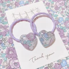 リバティ ベッツィアン ハートのミニヘアゴム