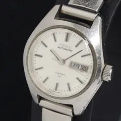 稼働 セイコー 2206-0020 AT/自動巻 シルバー文字盤 17石 デイデイト レディース腕時計 KRH 2000000 NSK