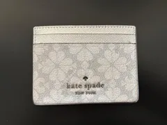 【美品】ケイトスペード  カードケース  定期入れ  グレー  シルバー