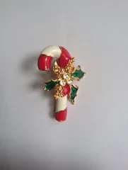[AVON] HOLIDAY CANDY CANE PIN BROOCH(BR-16)