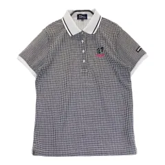 サイズ：2 PEARLY GATES パーリーゲイツ 2024年モデル 半袖ポロシャツ 千鳥格子柄 ブラック系 [240101297812]# ゴルフウェア レディース ストスト