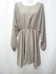 ◇ Θ Sugar spoon シュガースプーン 長袖 ミニ丈 フレア ワンピース サイズF グレージュ系 レディース E  【1506180005624】のサムネイル