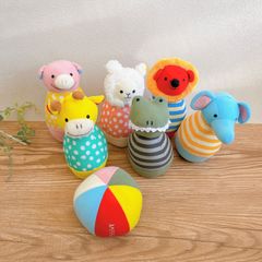 アニマルボーリングセット 布製おもちゃ ぬいぐるみ アニマル どうぶつ L241903 Ampersand アンパサンド