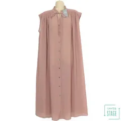 【新品定価11000円！】ナノユニバース★可愛いフリル襟＆シャーリング♪ワンピース レンガ系 サイズ36 着回し力抜群 ＊z6916ｓ