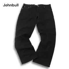 Johnbull ジョンブル 21515 ストレッチ★ ブラック デニム パンツ ジーンズ Sz.LL メンズ 黒 大きいサイズ 日本製