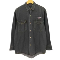 POLO SPORT デニムシャツ 90s POLO SPORT Denim L/S Shirt 薄青 XXL ポロスポーツ デニム