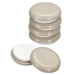 uxcell 家具スライダー 8個セット 1 1/4インチ - プラスチック製の自己粘着式丸いスライディングパッド カーペ ット タイル ビニール ハードウッドフロア用 チェアグライド（グレー）