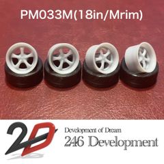 PM024 楽プラR35用 37タイプ20インチタイヤ&ホイール4本セット① #1/32 