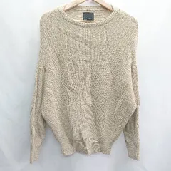 ◇ URBAN RESEARCH ROSSO ロッソ カジュアル ケーブル編み 長袖 ニット セーター サイズF ベージュ レディース E  【1407020068208】