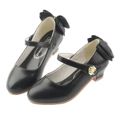 [しあわせ倉庫] 女の子 ドレスシューズ キッズ フォーマル 靴 ガールズ シューズ ピアノ発表会 入学式 卒業式 結婚式 (ブラック, 17.0)