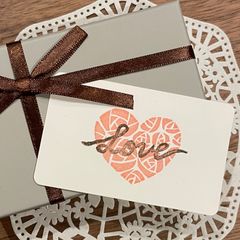 消しゴムはんこ【LOVE】　メッセージ