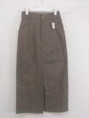 ◇ AS KNOW AS PINKY アズノゥアズピンキー ストレッチ ロング タイト スカート ブラウン系 レディース P  【中古】 【1211070006369】