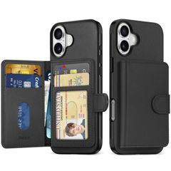 【在庫処分】対応 スマホケース Plus アイホン16 携帯便利 指紋防止 2024年発売 滑り止め 対応ケース プラス あいふぉん16 6.7インチ対応 背面保護 [RFIDブロッキング] 6枚カード収納 5G 分離不可 ウォレット付き 本革レザー 財布型ケ