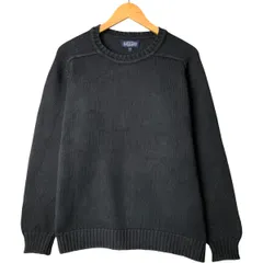 90s ランズエンド コットンニット L 日本製　グレー 90's~ USA製【ビンテージ】【ランズエンド】【LANDS' END