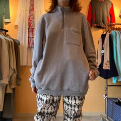 GAP ライトグレー　ハーフジップ　プルオーバー
