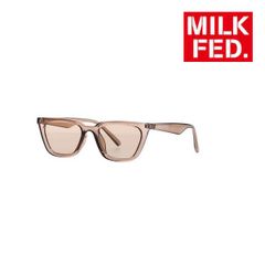 ミルクフェド サングラス レディース メガネ MILKFED milkfed POINTED FRAME SUNGLASSES 103243054004 茶色 ブランド ブラウン UVカット ウェリントン ブランド オシャレ 眼鏡 めがね メガネ 眼鏡ケース