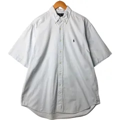 古着 ラルフローレン Ralph Lauren BLAKE 半袖 ボタンダウンシャツ メンズL相当/eaa562705