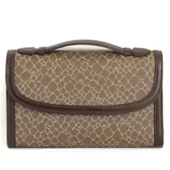 『USED』 ニナリッチ ジラフ柄 ハンドバッグ レザー ブラウン