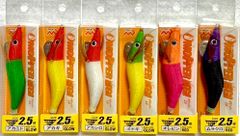 激安釣具 オモッパーエギ 2.5号 オモリグ イカメタル ドロッパー 6個セット　イカ釣り　釣り　ヤリイカ　ルアー　エギイカメタル　オモリグ　エギ　オモッパー　ボディーグロー　夜光　エギスッテ　赤緑他　スッテ　ドロッパー　b