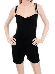 とろみ服　オールインワン ショートパンツ サロペット ファッション  無地 服 / woj007-meru