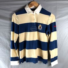 ポロバイラルフローレン ラガーシャツ L 16/18 ボーダー 古着 長袖