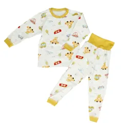 ☆ クルマ ☆ 90cm ☆ キッズ パジャマ ルームウェア 長袖 コットン キッズ パジャマ ルームウェア 長袖 コットン 部屋着 寝巻き 寝巻 ナイトウェア キッズパジャマ 長袖Tシャツ 長ズボン ロングパンツ クルーネック セットアップ 丸首 上下