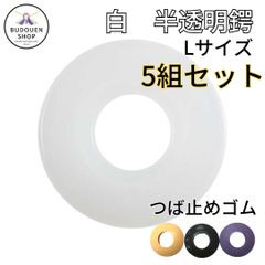 剣道 竹刀 鍔 半透明鍔 白Lサイズ 5組セット(38~39用) 武道園