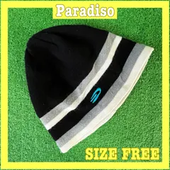 PARADISO パラディーゾ ボーダー柄 ビーニー  ニット キャップ F