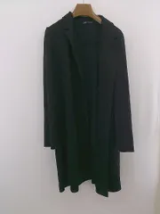 ◇ ZARA ザラ スウェード調 長袖 ロング ジャケット コート サイズEUR S USA S MEX 26 ブラック レディース P  【1305060007853】