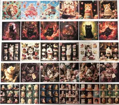 49. SALE【セール】未販売品　新柄　超レアパネル生地　猫　30柄セット