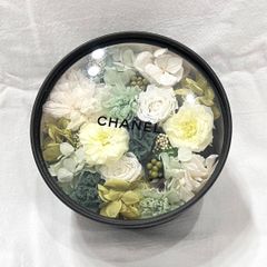 美品★希少★ CHANEL シャネル プリザーブドフラワー  ノベルティ 置物 丸型 箱 花 ギフト